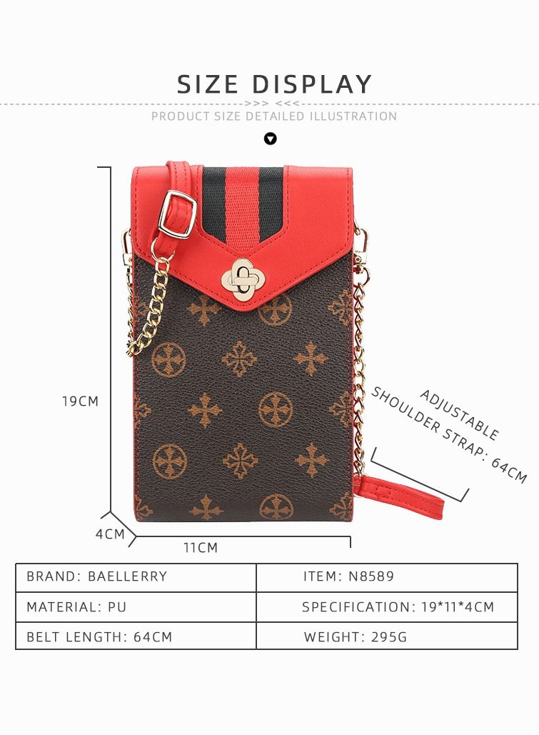 Women's Crossbody One Shoulder Printed Fashion Mini Phone Bag  - Image 4