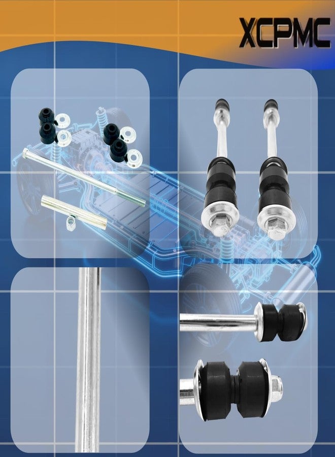 XCPMC K700539 2 Pcs 2006-10 Ford Explorer Sport Trac Mountaineer Tahoe Yukon K1500 Escalade ESV EXT Hummer H2 Front Rear Suspension Sway Stabilizer Bar End Drop Link Kit Automotive Replacement K80631 K8987 - Image 5