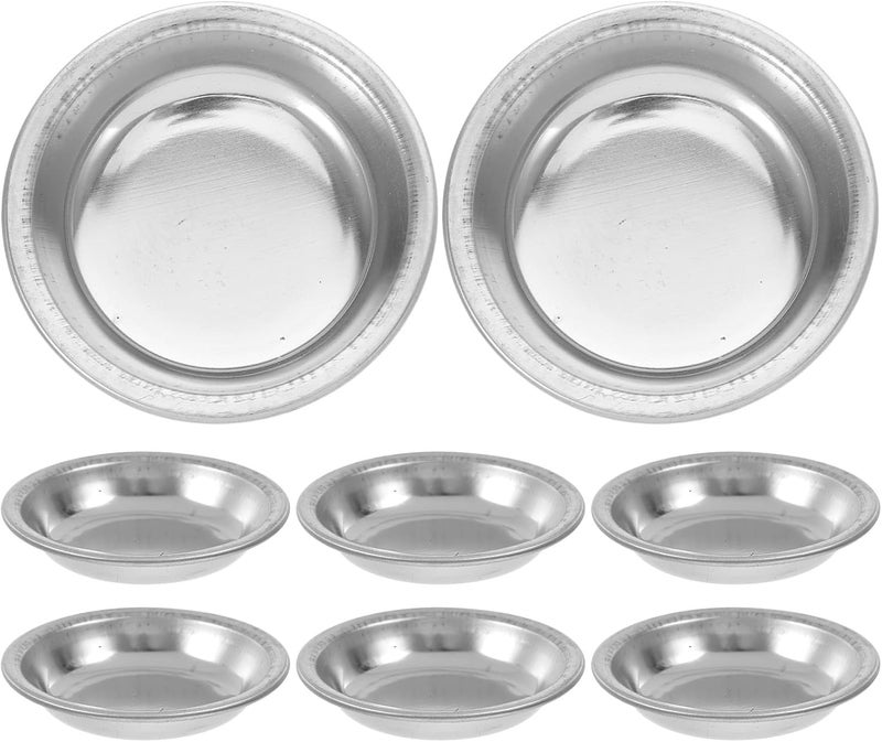 8pcs Stainless Steel Paint Trays Palette for Oil and Watercolor Painting Artist Mixing Palettes Suitable for Model Painting and Art Projects - Image 1