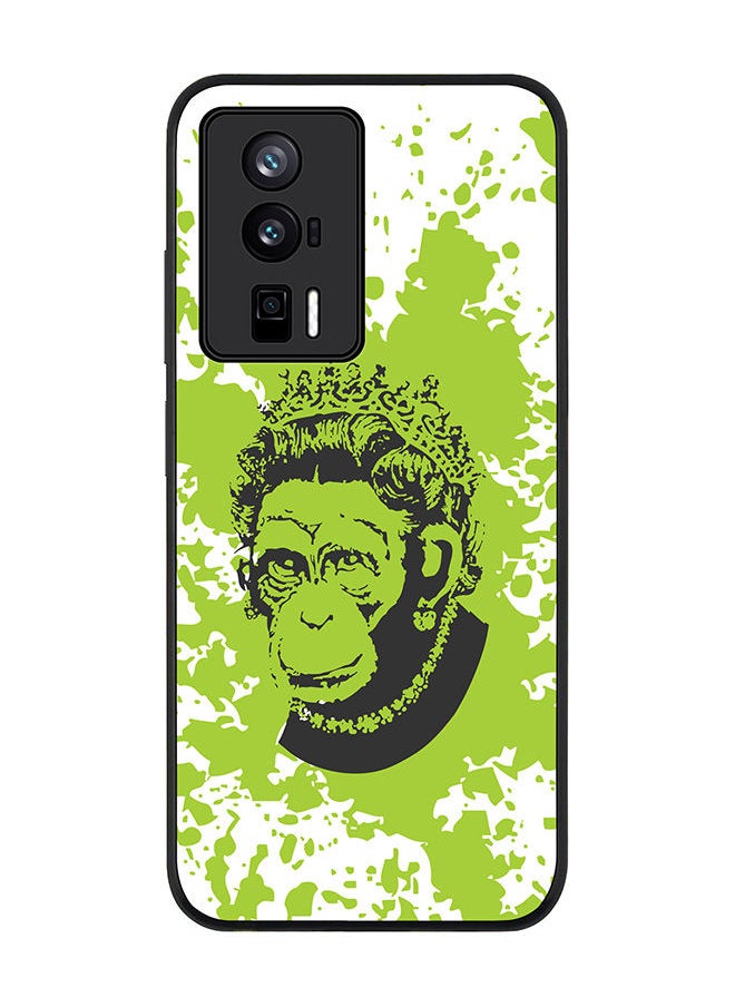 Stylizedd Rugged Black edge case for Xiaomi Poco F5 Pro 5G / Xiaomi Redmi K60 / Xiaomi Redmi K60 Pro Slim fit Soft Case Flexible Rubber Edges Anti Drop TPU Gel Thin Cover - Ape Queen  - Image 1