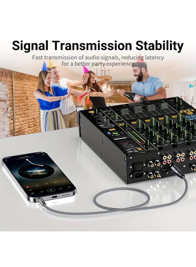 3 5 مم كابل ميكروفون ستيريو ذكر إلى أنثى XLR 1 2 م طلاء ذهبي حبل صوتي مساعد - Image 5