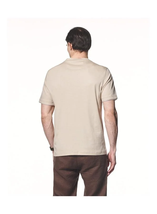 Liwali Contrast-Detail Cotton Modal T-Shirt.