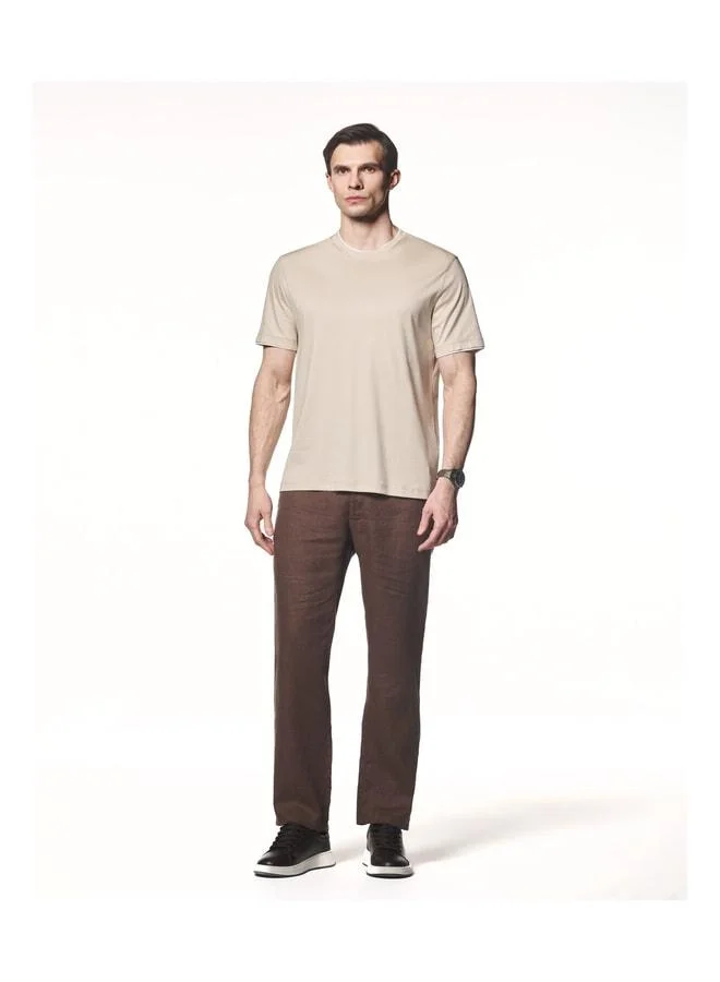 Liwali Contrast-Detail Cotton Modal T-Shirt.