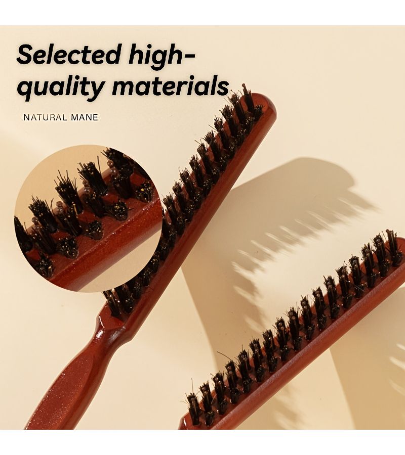 Triple Row Bristle Tail Comb For Scalp Massage Hair Styling - Image 2