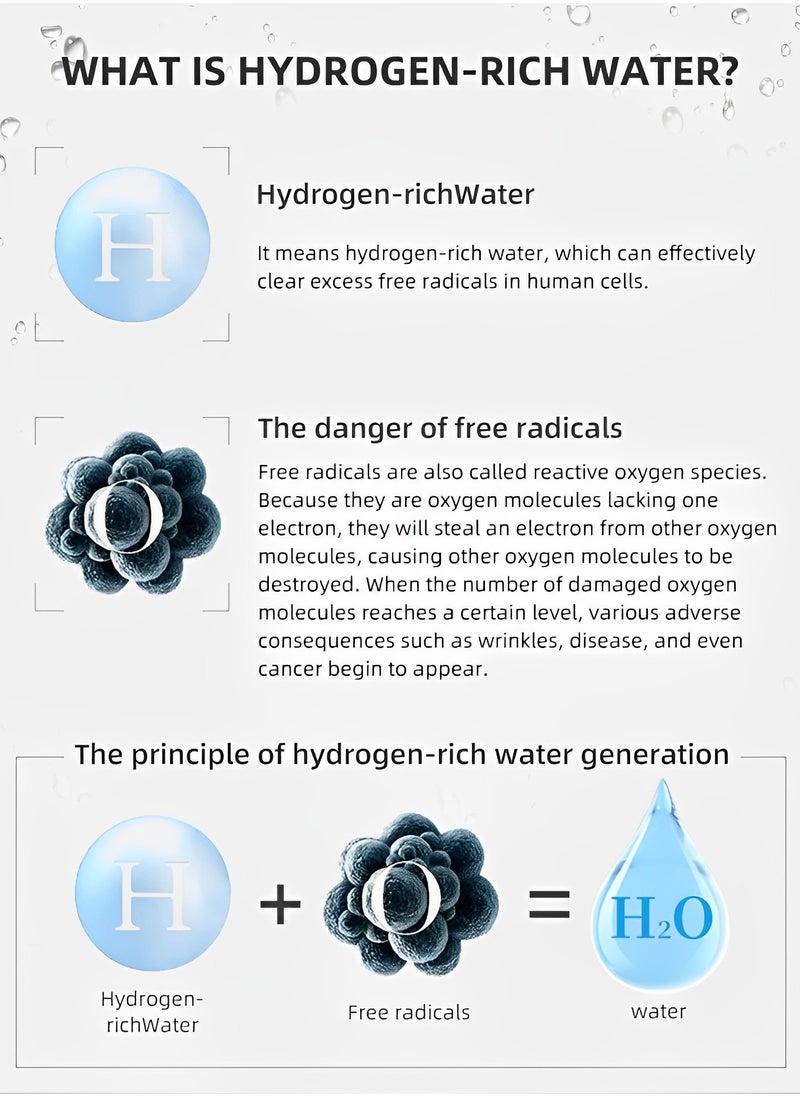 Fearlex - Rechargeable and Portable Glass H2 Hydrogen Water Generator Bottle | Advanced PEM(Japan) and SPE(Korea) Technology with up to 1200 PPB | Balanced PH Water Ionizer - Image 1