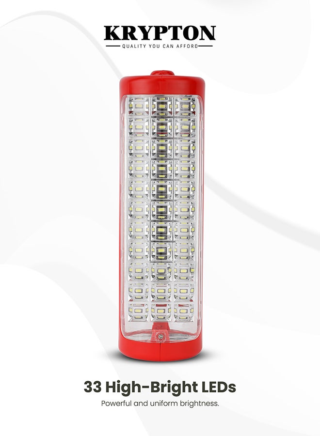 كريبتون فانوس LED قابل لإعادة الشحن | 33 LED ساطع | 100 ساعة وقت عمل | إدخال شحن شمسي | ضوء طوارئ محمول - Image 4