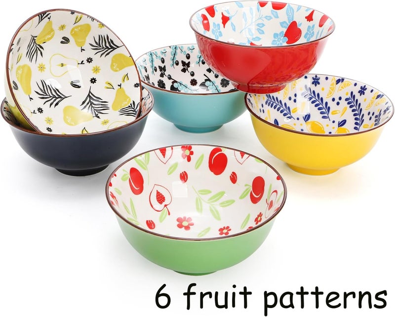 Cedilis 12 Pack Small Ceramic Bowls 10 Floz Porcelain Dessert Bowls Assorted Colorful Ice Cream Bowl Decorative Bowl Set for Dip Condiments Side Dishes Soup Snack Yogurt Appetizer Rice - Image 3