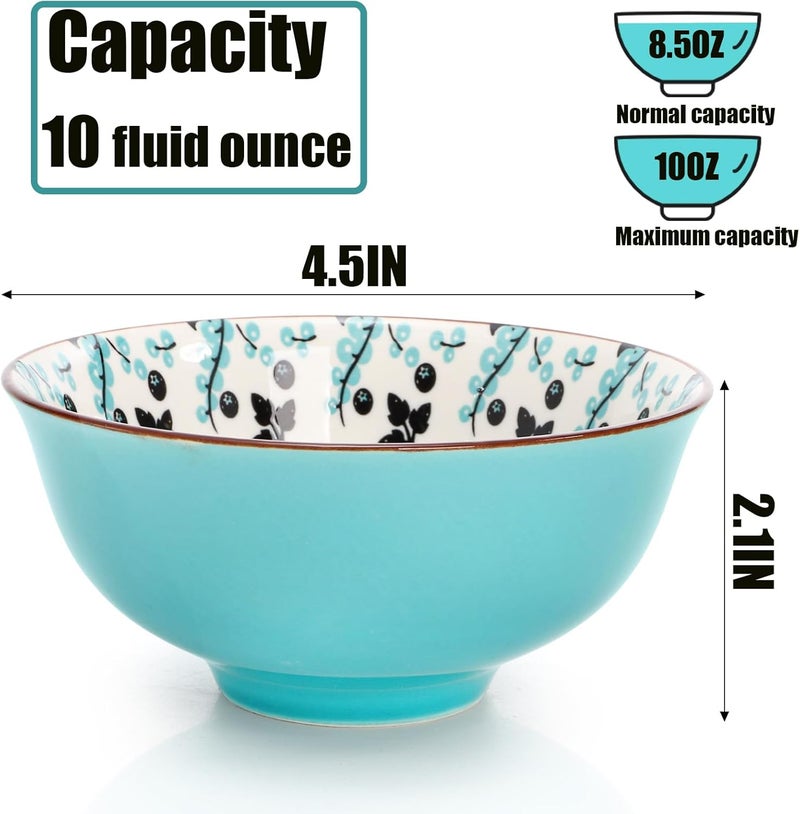 Cedilis 12 Pack Small Ceramic Bowls 10 Floz Porcelain Dessert Bowls Assorted Colorful Ice Cream Bowl Decorative Bowl Set for Dip Condiments Side Dishes Soup Snack Yogurt Appetizer Rice - Image 2