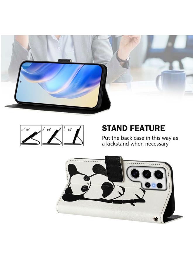 S-TOP Case For Samsung Galaxy S24 Ultra 5G Art Colored Drawing Pattern Leather Phone Case - Image 3