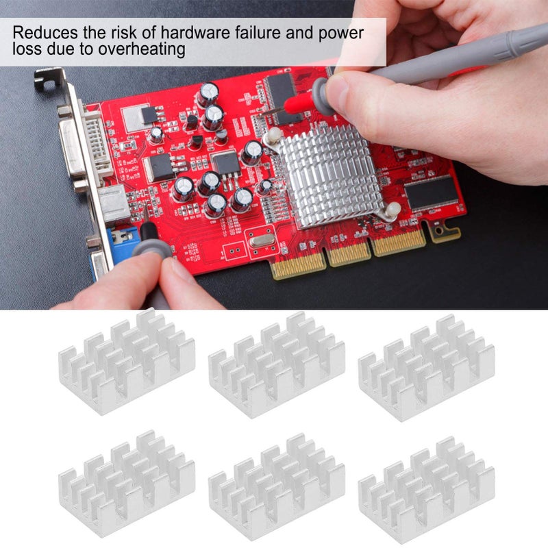 80 Pcs Aluminum Heatsink Cooling Radiators for IC Routers CPUs PCBs - Image 3