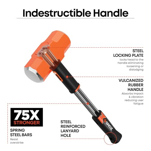 Groz 34521 16" Indestructible Sledge Hammer, 6 lb - Image 4
