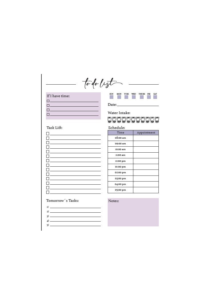 Heya Tria The To do List-Purple - Image 1