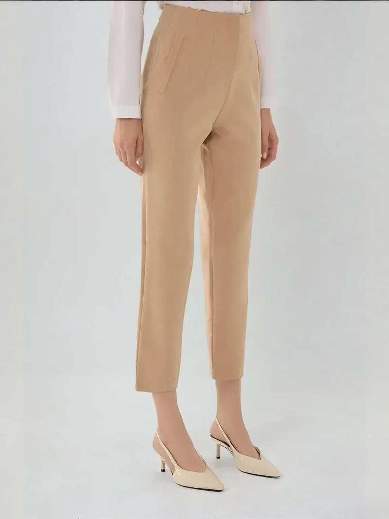 هيكاب بنطلون سيجارة بخصر عالٍ