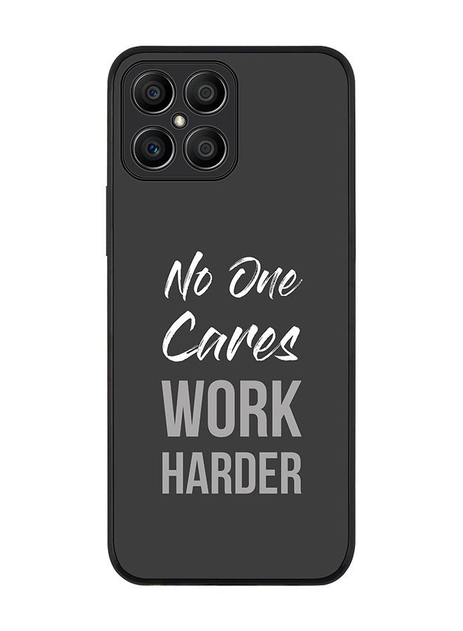 Stylizedd Rugged Black edge case for Honor X8 Slim fit Soft Case Flexible Rubber Edges Anti Drop TPU Gel Thin Cover -  Work Harder - Image 1