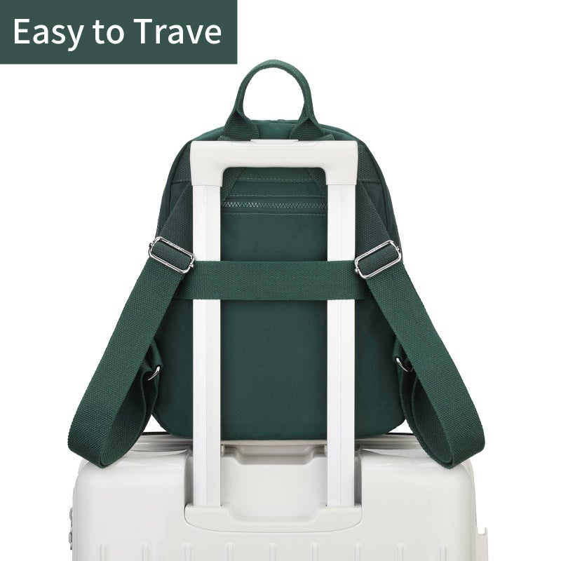 Tanweibago Mini Nylon Women Backpacks,11L Small Ladies backpacks Casual Lightweight Women Shopping Travel Daypack (Dark Green) - Image 5