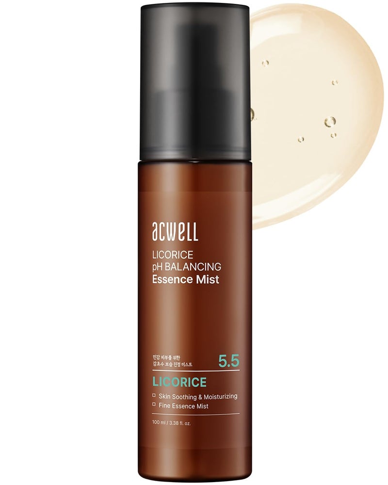 ACWELL Licorice pH Balancing Essence Hydrating Face Mist 338 floz  Soothing and Hydrating with Licorice Water for Instant Moisturization Facial Mist Without Nitrogen for All Skin Types