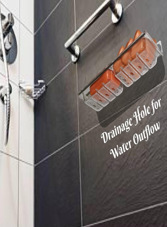 TRYOTONE Wall-Mounted Double Soap Dish Holder | Stainless Steel Base with Transparent Drain Tray | Rust-Proof & Durable Design for Bathroom, Kitchen, or Hotel Use | Space-Saving Organizer - Image 4