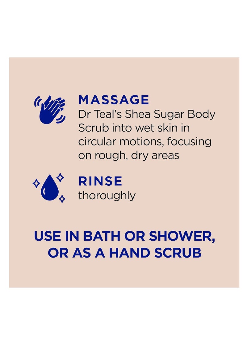 Dr Teal's Dr Teal's Shea Sugar Body Scrub, Shea Butter with Almond Oil & Essential Oils, 19 oz (Pack of 3) (Packaging May Vary)  - Image 4