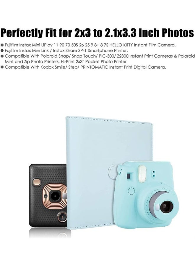 هومستر 128 جيوب ألبوم الصور المصغرة لكاميرا فوجيفيلم إنستاكس ، بولارويد ، كاميرات فورية ، زرقاء - Image 5