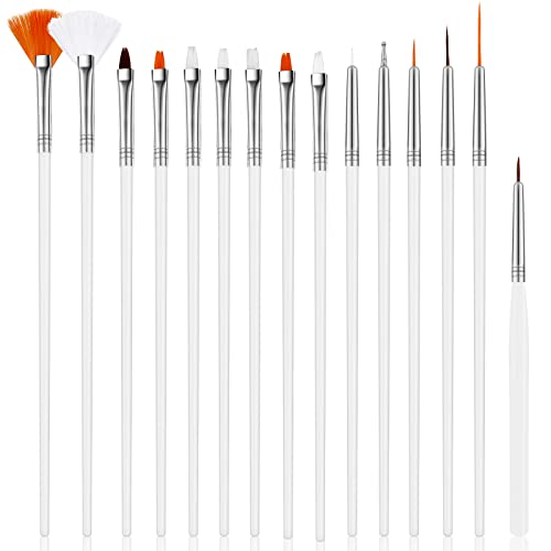 Lounsweer Lounsweer 30 Pcs Cake Decorating Brushes Cake Painting Brushes Food Paint Multiple Function Fondant Cookie DIY Tool Set Icing Pastry Tool for Baking White 