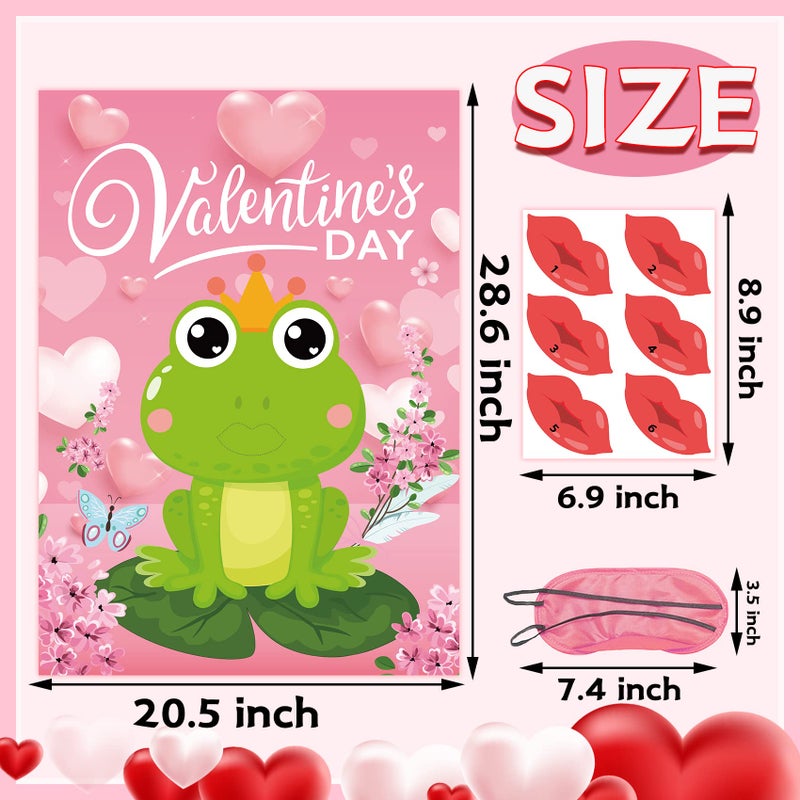 Funnlot Valentines Day Games for Kids Valentine Frog Pin Game Valentine Party Games Valentines Day Activities for Kids Valentines Games for Kids Party Valentines Games for Kids Classroom Family School - Image 2