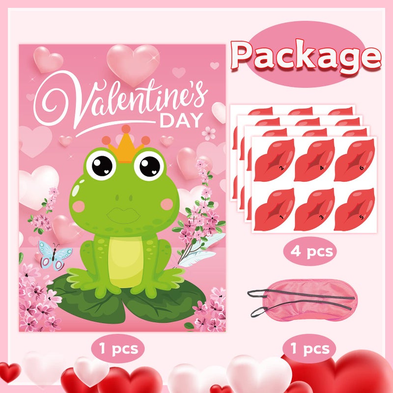 Funnlot Valentines Day Games for Kids Valentine Frog Pin Game Valentine Party Games Valentines Day Activities for Kids Valentines Games for Kids Party Valentines Games for Kids Classroom Family School - Image 3