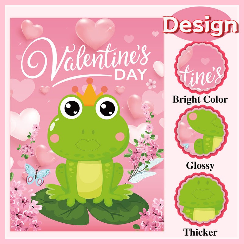 Funnlot Valentines Day Games for Kids Valentine Frog Pin Game Valentine Party Games Valentines Day Activities for Kids Valentines Games for Kids Party Valentines Games for Kids Classroom Family School - Image 4