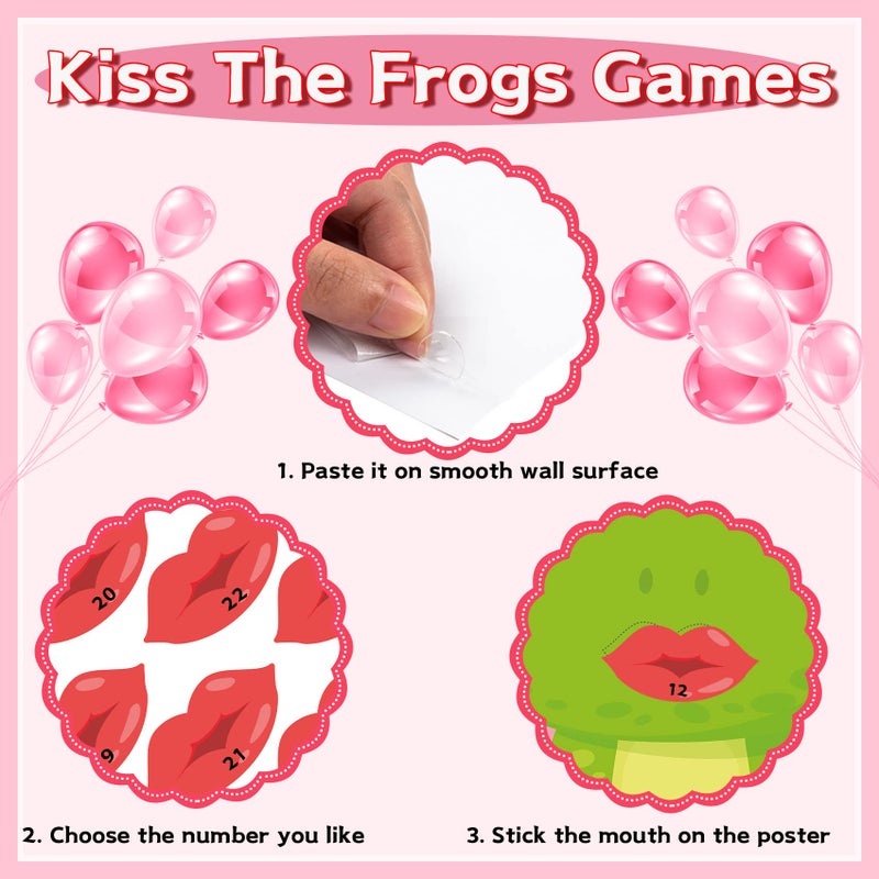 Funnlot Valentines Day Games for Kids Valentine Frog Pin Game Valentine Party Games Valentines Day Activities for Kids Valentines Games for Kids Party Valentines Games for Kids Classroom Family School - Image 5