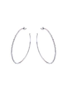 Karen Millen Crystal Sprinkle Large Hoop Earrings  - Image 2