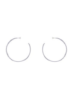 Karen Millen Crystal Sprinkle Large Hoop Earrings  - Image 1