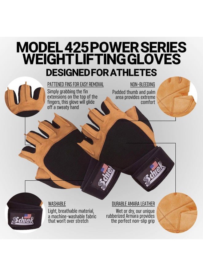 Schiek Sports Model 425 Power Series Weight Lifting Gloves - Large - Image 4