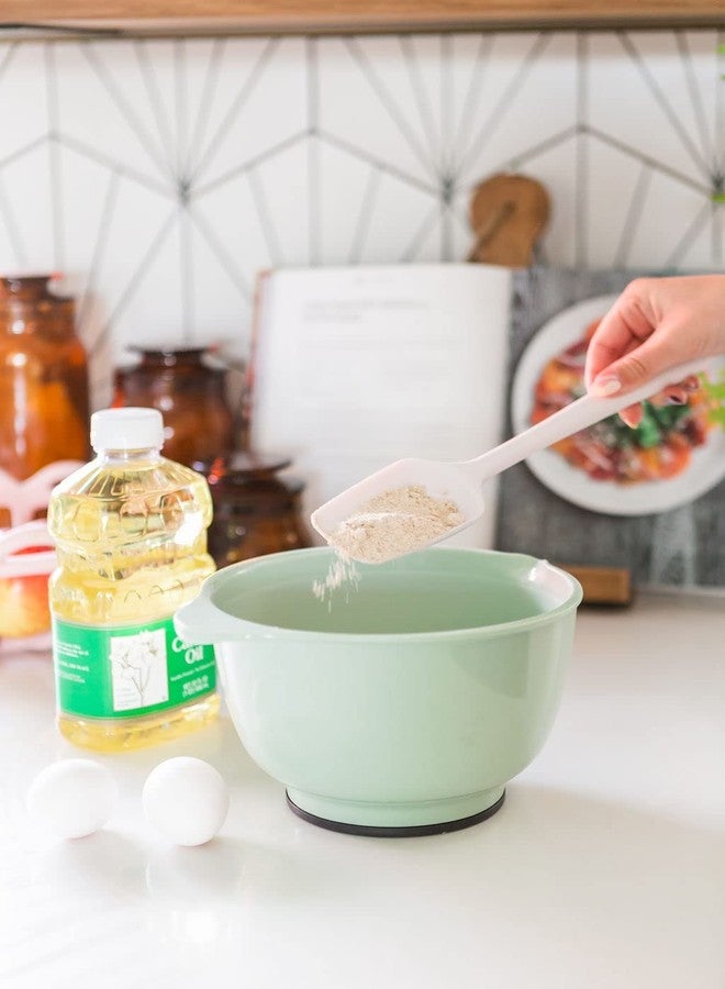 The Silicone Kitchen ملعقة سيليكون محسّنة للمطبخ، ملعقة رفيعة، ملعقة سيليكون بيضاء أنيقة، طقم ملاعق سيليكون من 3 قطع، لون أبيض كريمي - Image 4