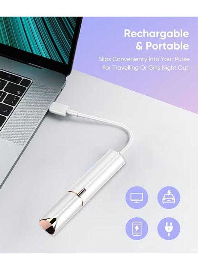 فلوليس إزالة شعر الوجه للمرأة، جهاز إزالة الشعر بلا ألم، إزالة شعر الوجه للمرأة، أفضل حلاقة الوجه / مقطع / حلاقة كهربائية للذقن / الشفة العليا / الخوخ - Image 5