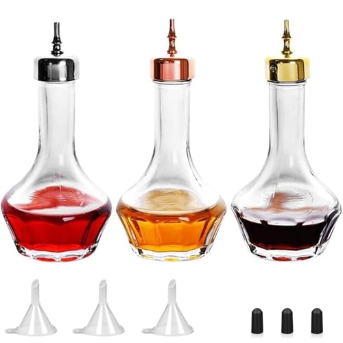 SuproBarware Bitters Bottle Set Glass Dash Bottle with Dasher Top 17oz Professional Bar Tool for Cocktail Great for Bartender Home Bar 3