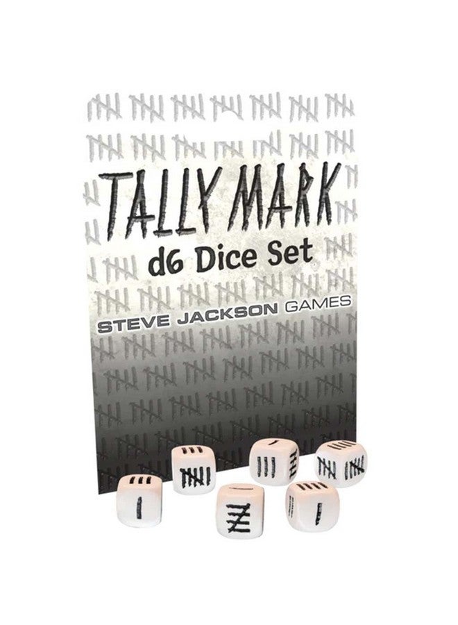 Steve Jackson Games Tally Mark D6 Dice Set, Off White - Image 1