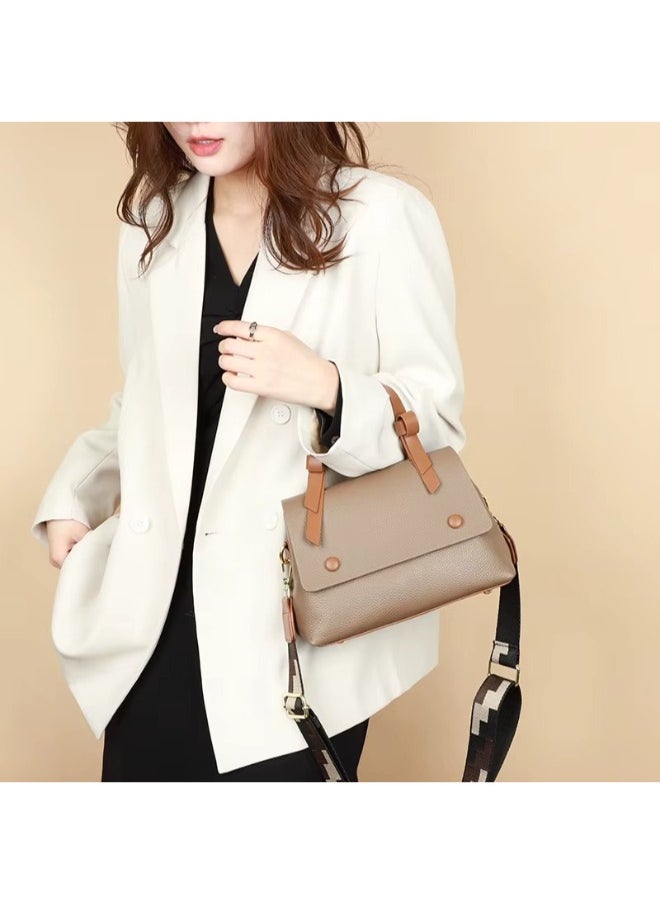 Rup Art Luxury Leather Women’s Handbag – Double Compartment Shoulder & Crossbody Bag, Fashion Square Messenger Bag for Ladies  - Image 3