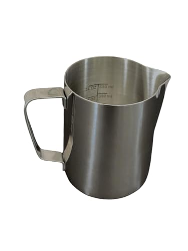 Rattleware 32 oz Latte Art Pitcher – Stainless Steel Frothing Pitcher with Etched Graduation, Tapered Spout, Ergonomic Handle, Professional Steaming Pitcher for Baristas, Cafe and Home Use - Image 1