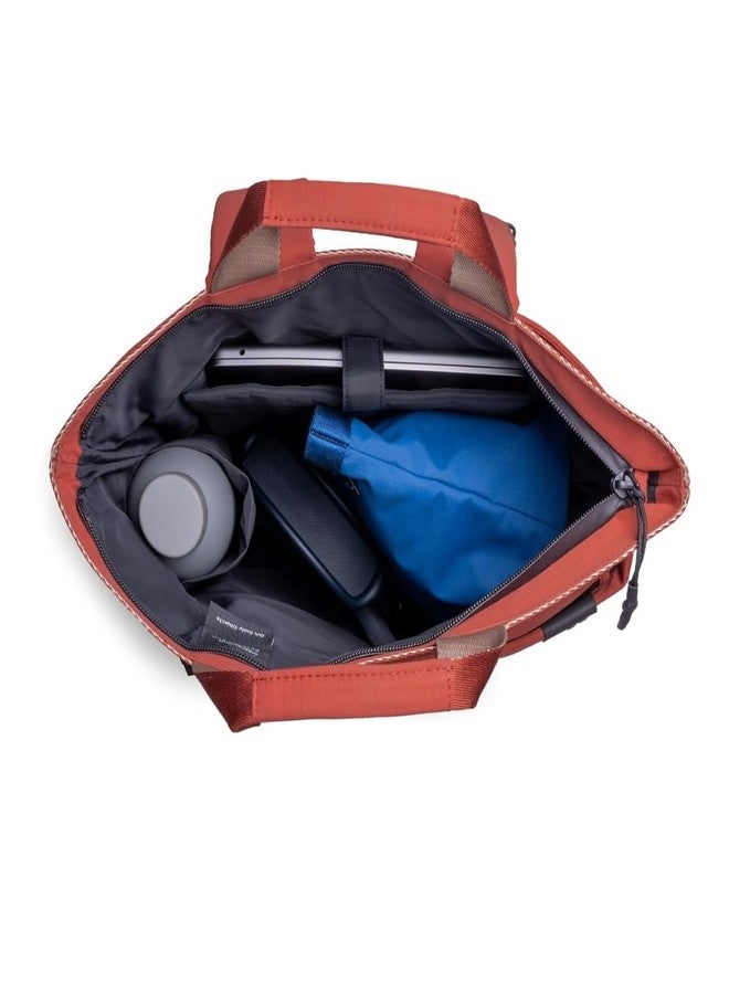 DailyObjects Water Resistant Pivot Carrypack Bag for Men & Women|Fits 13/14/15.6 inch Laptop/Macbook Pro/Air|Lightweight| Backpack (21L)|Office Use/Travel|Multi Pocket|Adjustable Shoulder Strap (Red) - Image 3