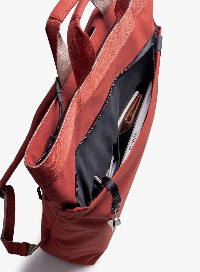 DailyObjects Water Resistant Pivot Carrypack Bag for Men & Women|Fits 13/14/15.6 inch Laptop/Macbook Pro/Air|Lightweight| Backpack (21L)|Office Use/Travel|Multi Pocket|Adjustable Shoulder Strap (Red) - Image 5