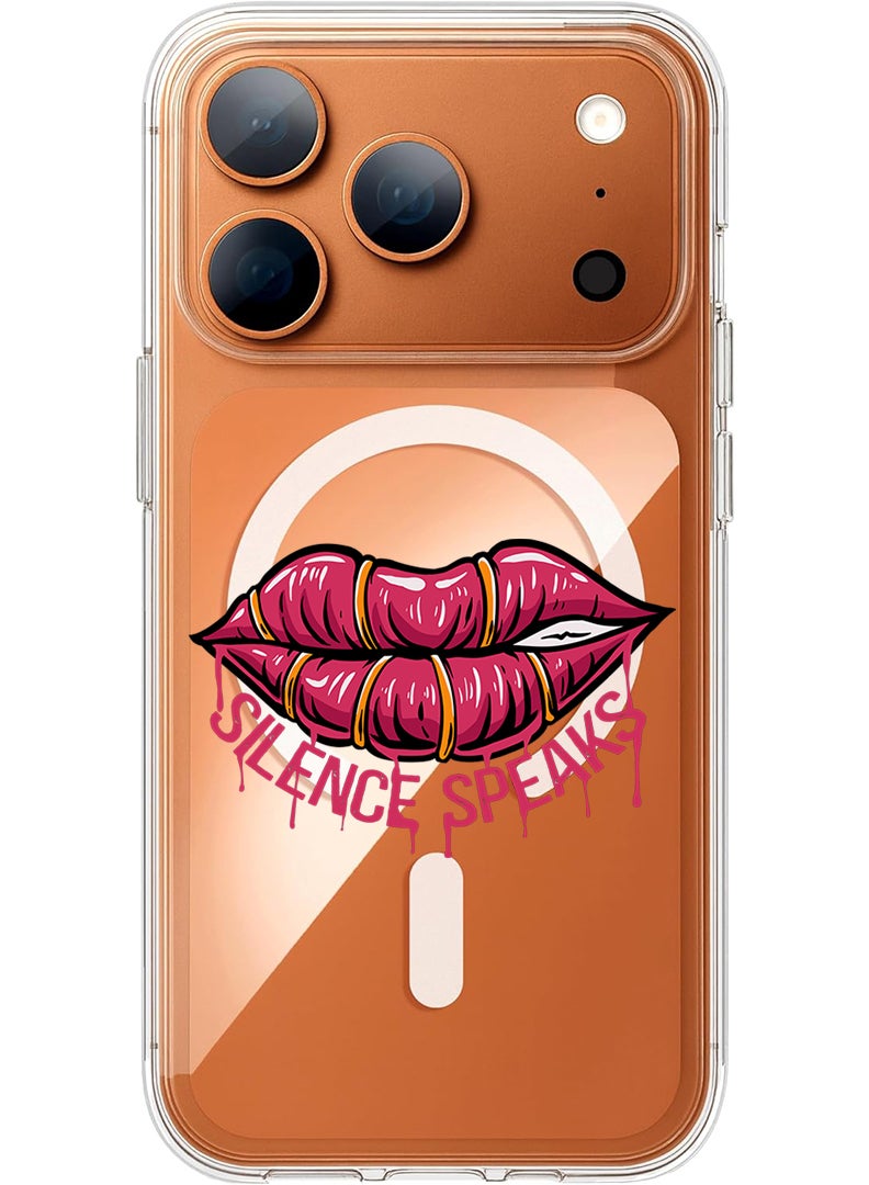 Theodor Magnetic Case for Apple iPhone 17 Pro Compatible with MagSafe Wireless Charging, Shockproof Phone Bumper Cover - Smile please - Image 1