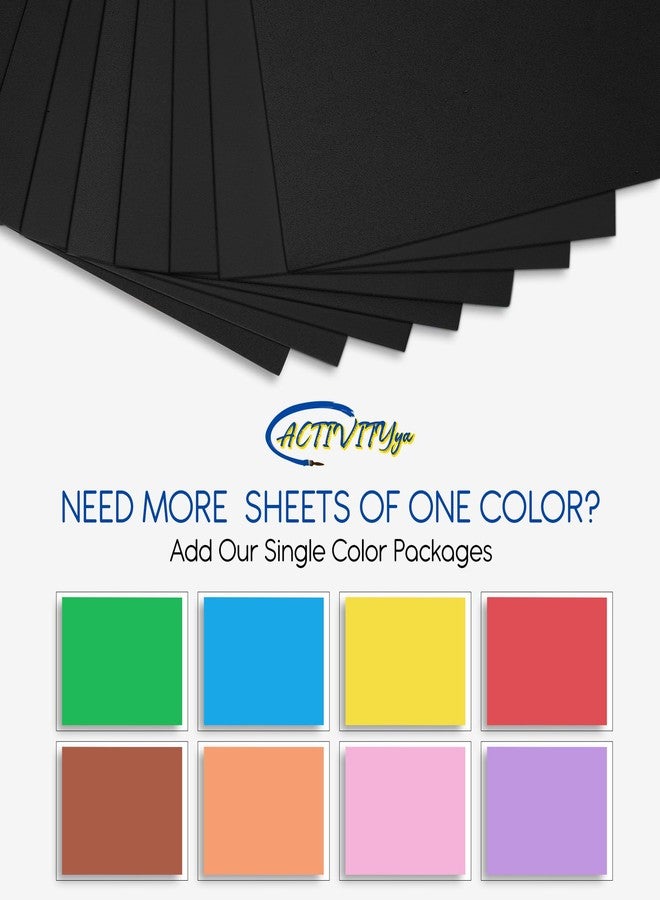 ACTIVITYYA EVA Foam Sheets Black, 6 x 9 Inch, 2mm Thick - Foam Paper for DIY Arts and Crafts, School Projects, and More - 8 Pack - Image 3