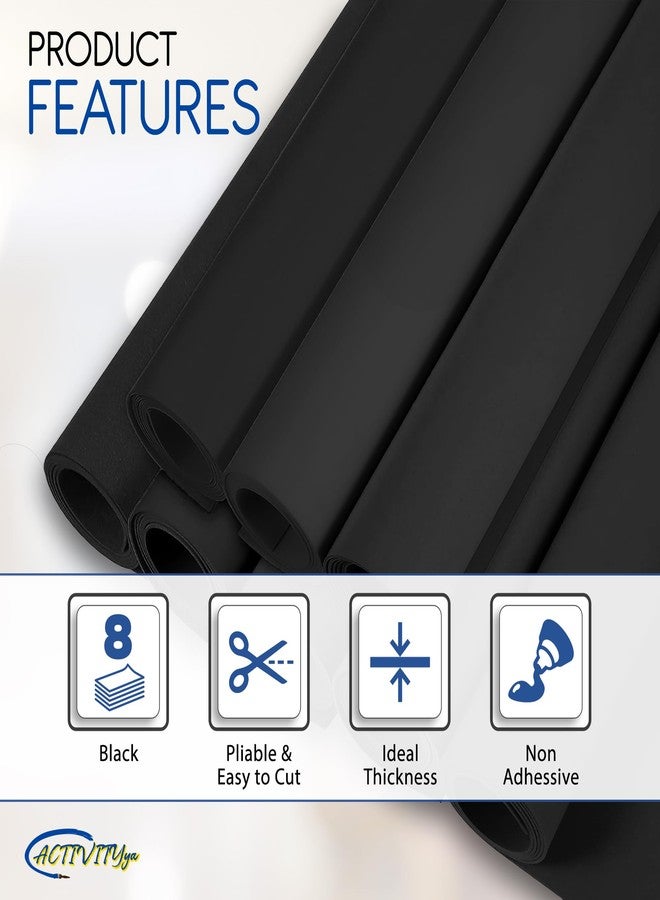 ACTIVITYYA EVA Foam Sheets Black, 6 x 9 Inch, 2mm Thick - Foam Paper for DIY Arts and Crafts, School Projects, and More - 8 Pack - Image 4