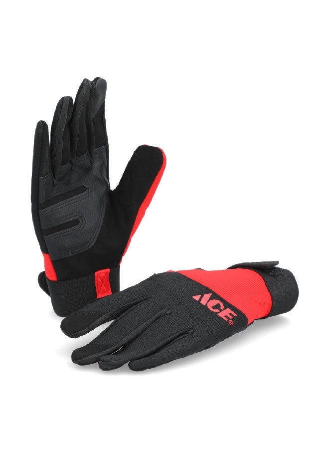 آيس قفازات البستنة بتصميم قابل للطي وتدوم طويلاً للأغراض العامة باللونين الأسود والأحمر L 53662-23 - Image 2