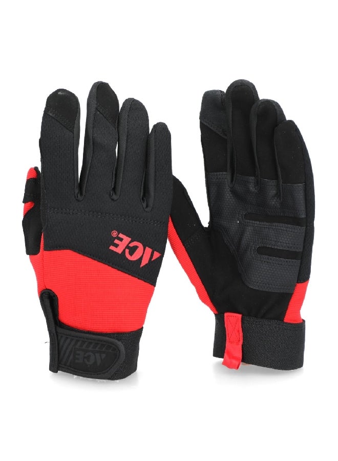 آيس قفازات البستنة بتصميم قابل للطي وتدوم طويلاً للأغراض العامة باللونين الأسود والأحمر L 53662-23 - Image 3