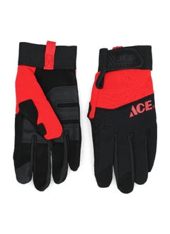ACE Foldable Design Long Lasting General Purpose Gardening Gloves Black and Red L 53662-23  - Image 5