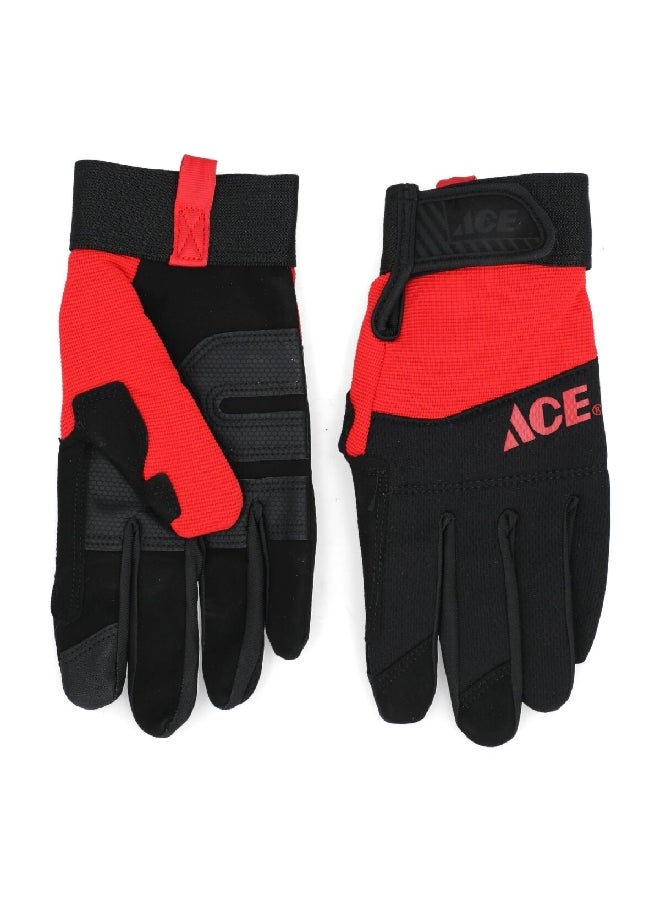 آيس قفازات البستنة بتصميم قابل للطي وتدوم طويلاً للأغراض العامة باللونين الأسود والأحمر L 53662-23 - Image 5