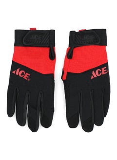 ACE Foldable Design Long Lasting General Purpose Gardening Gloves Black and Red L 53662-23  - Image 1