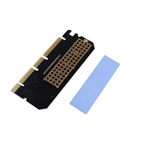 Futheda M.2 NVME SSD NGFF to PCIE 3.0 X16 Adapter M Key Interface Card, M.2 Key-M SSD to PCI 3.0 Express Expansion Card with Thermal pad, Support PCIe x4 x8 x16 Slot Compatible with iOS Windows 8 10 - Image 1