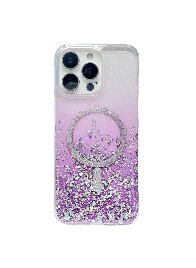 S-TOP Case For iPhone 14 Pro Gradient Glitter MagSafe PC Hybrid TPU Phone Case - Image 1
