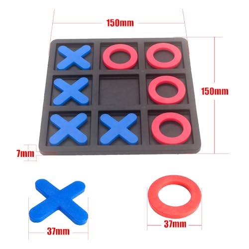 BQSPT Tic Tac Toe Board GameTic Tac Toe Family Game Classic Board Game Classical Family Board GameChildrens Tic Tac Toe Game Plastic tic tac Toe Game Board Size 15 X 15 cm - Image 5